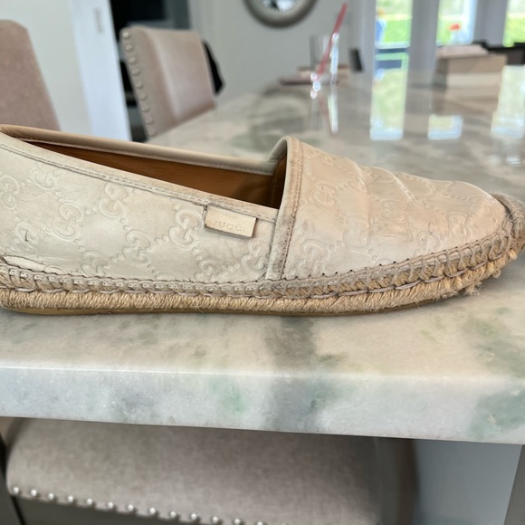 GUCCI GG CANVAS & LEATHER ESPADRILLE - Picture 4 of 12